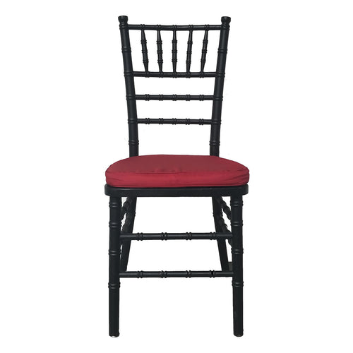 Black Tiffany Chair With Maroon Cushion