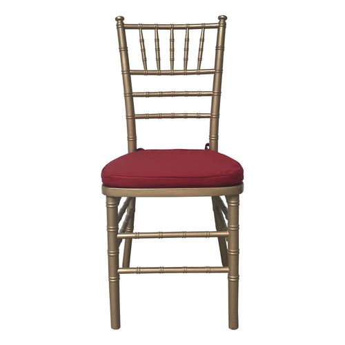Gold Tiffany Chair With Maroon Cushion
