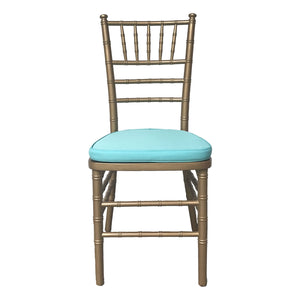 Gold Tiffany Chair With Tiffany Blue Cushion