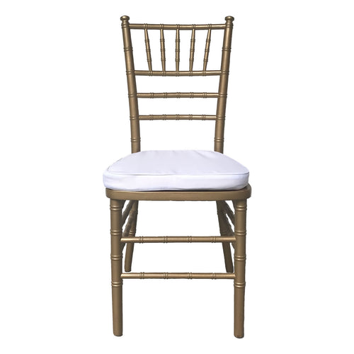 Gold Tiffany Chair With White Cushion
