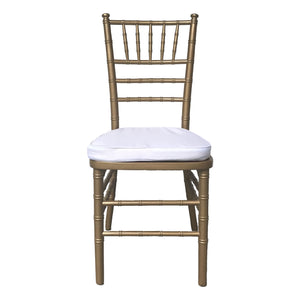 Gold Tiffany Chair With White Cushion