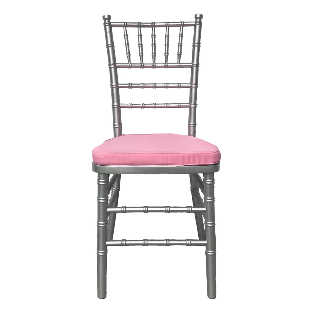 Silver Tiffany Chair With Pink Cushion