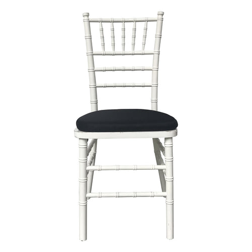 White Tiffany Chair With Black Cushion