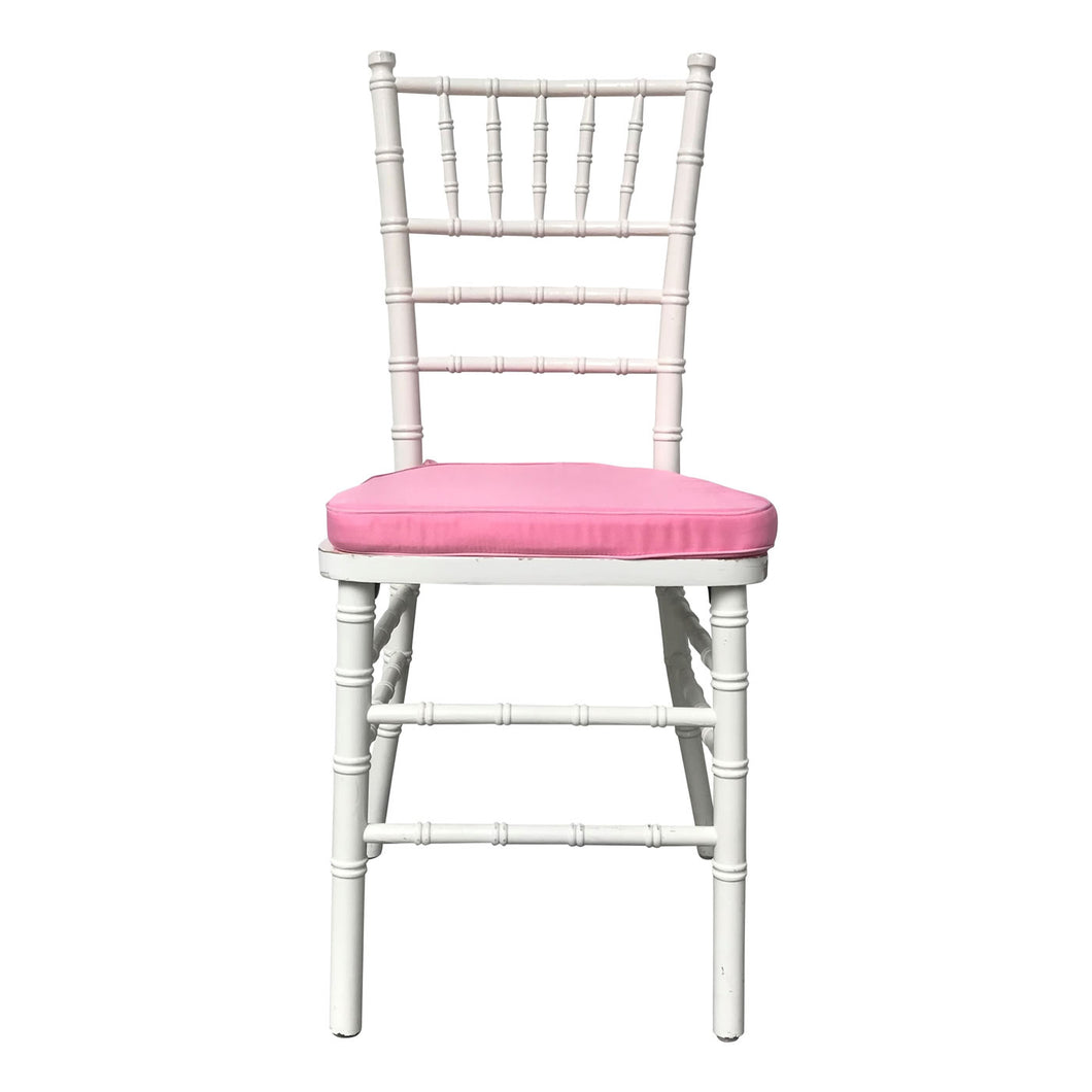 White Tiffany Chair With Pink Cushion